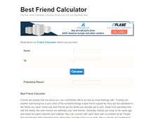 Tablet Screenshot of friend-calculator.com